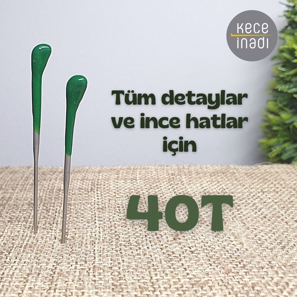 40T Keçe İğnesi - İnce (1 adet) 40T Keçe İğnesi - İnce (1 adet)