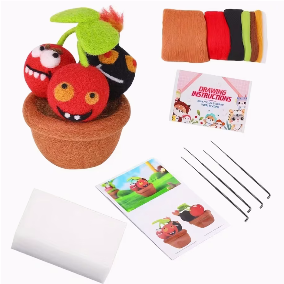 Komik Saksı Keçe Hobi Kiti (videolu-kitapçıklı) Komik Saksı Keçe Hobi Kiti (videolu-kitapçıklı)