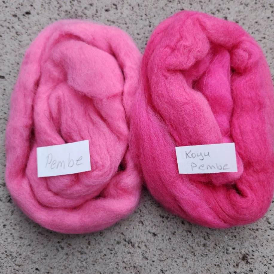 Uzun Lifli Keçe Yünü - Pembe Uzun Lifli Keçe Yünü - Pembe