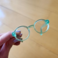 Figürler için Gözlük - 6,5cm - Acık yesil Figürler için Gözlük - 6,5cm - Acık yesil