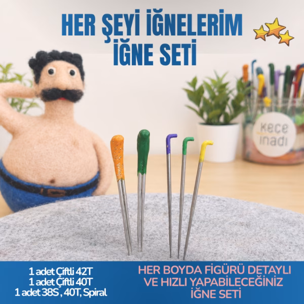 Keçe İğne Seti 3- Her Şeyi Yaptıran İğne Seti
